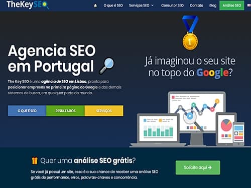 Criação de Site p/ Agência SEO em Portugal: The Key SEO